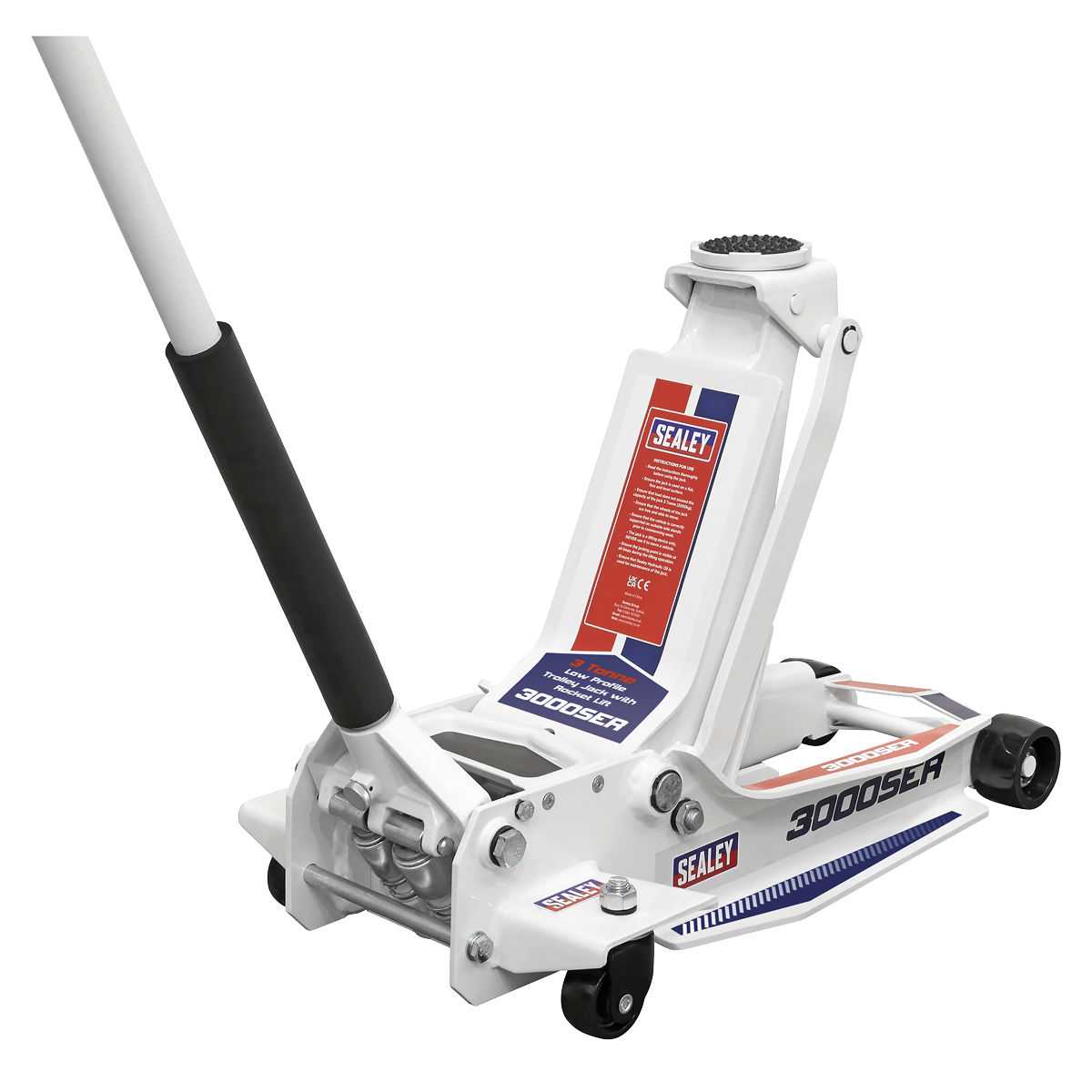 Sealey Low Profile Trolley Jack with Rocket Lift 3 Tonne