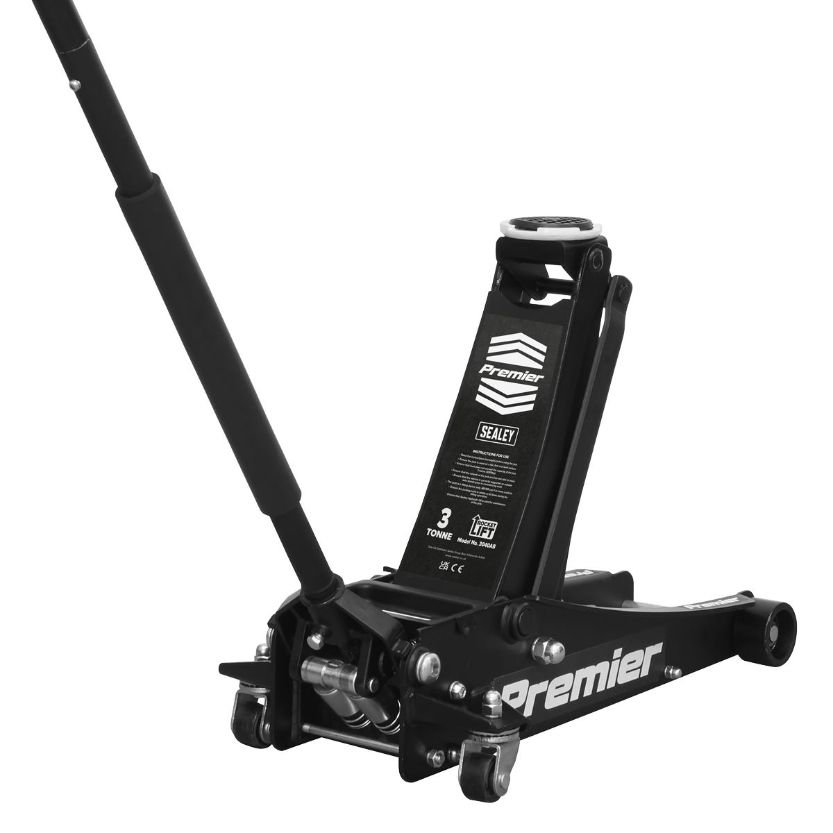 Sealey Premier Low Profile Trolley Jack with Rocket Lift 3 Tonne