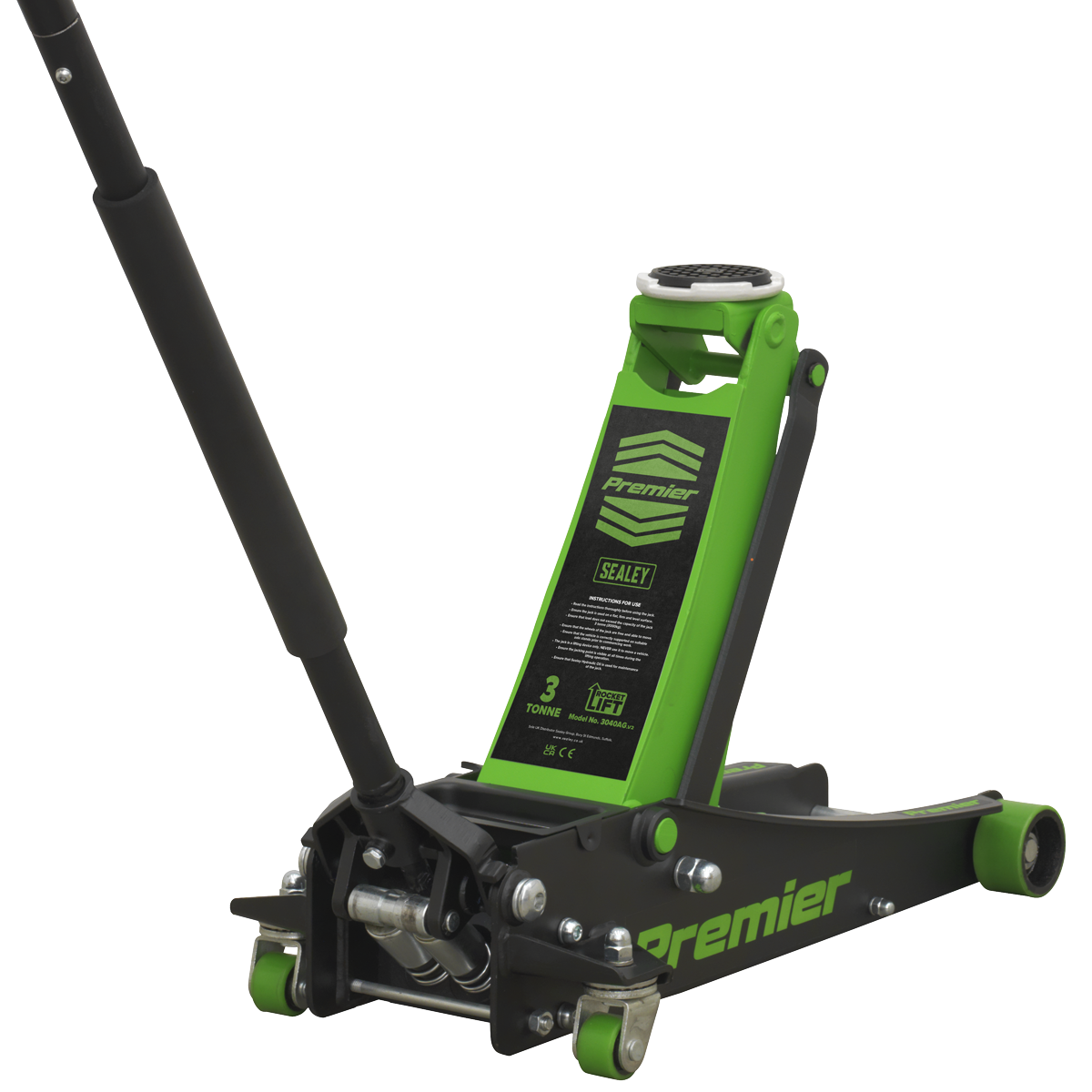 Sealey Premier Low Profile Trolley Jack with Rocket Lift 3 Tonne