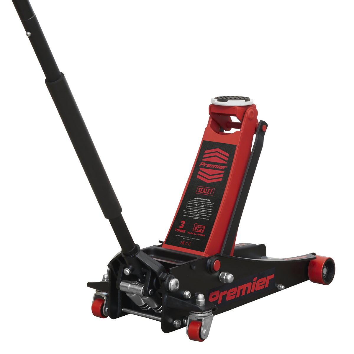 Sealey Premier Low Profile Trolley Jack with Rocket Lift 3 Tonne