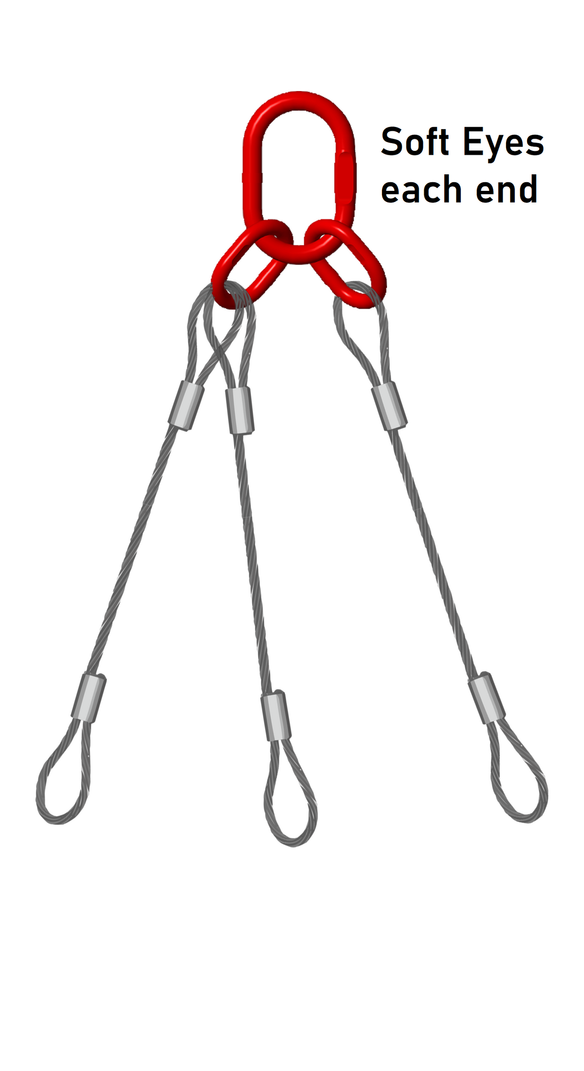 Three Leg 9mm Wire Rope Sling 2.1 Tonne