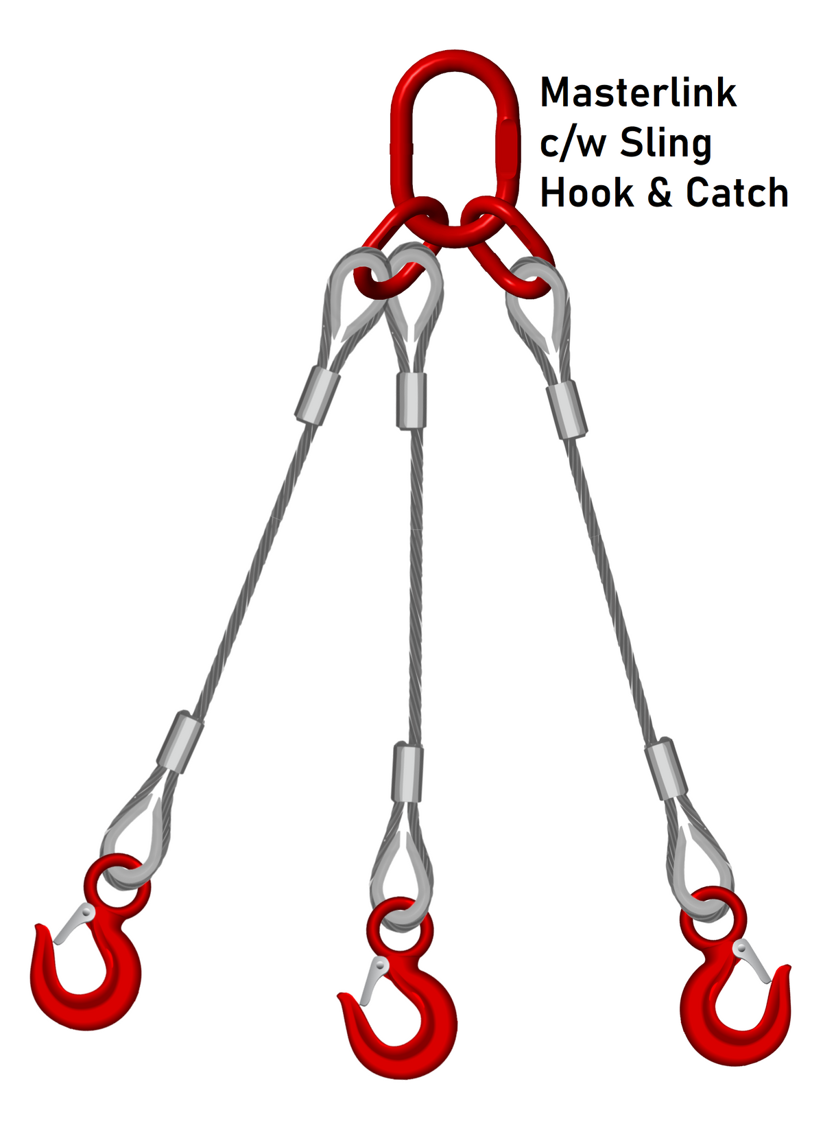 Three Leg 14mm Wire Rope Sling 5.3 Tonne