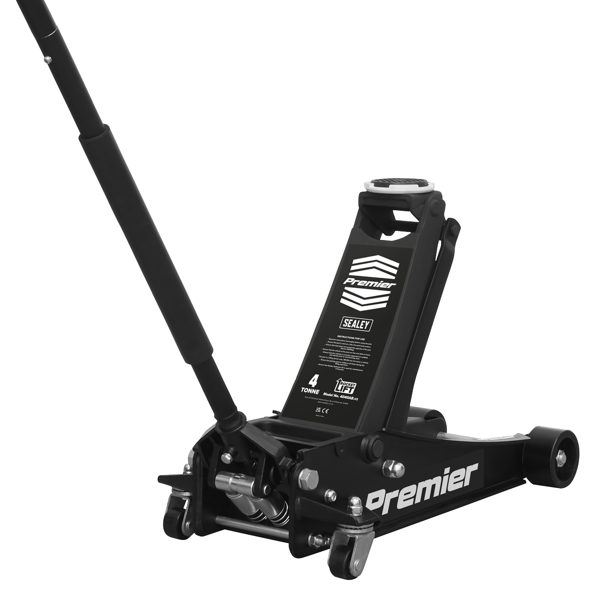 Sealey Premier Low Profile Trolley Jack with Rocket Lift 4 Tonne