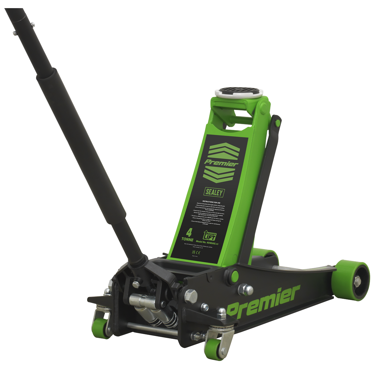 Sealey Premier Low Profile Trolley Jack with Rocket Lift 4 Tonne
