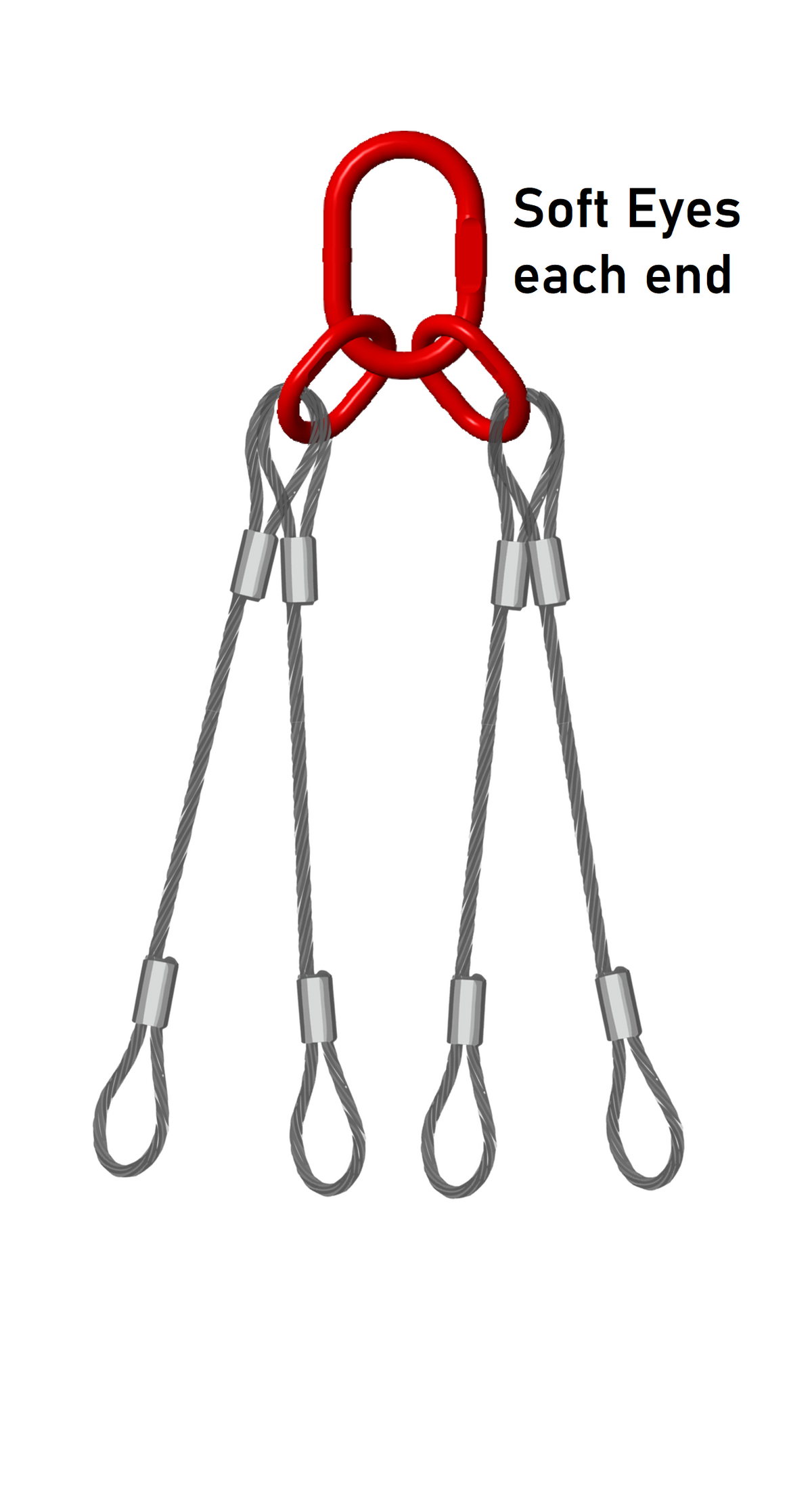 Four Leg 6mm Wire Rope Sling 0.9 Tonne