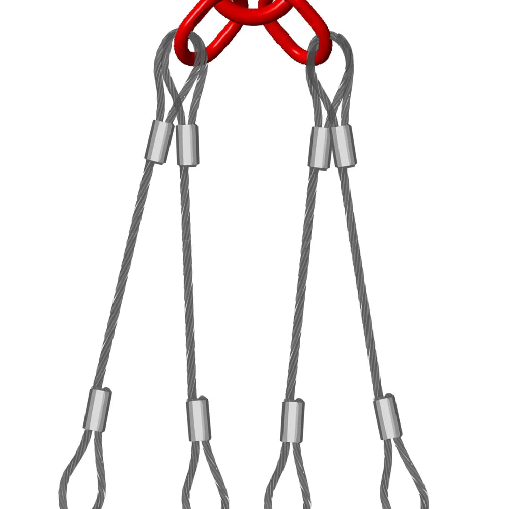 Four Leg 6mm Wire Rope Sling 0.9 Tonne