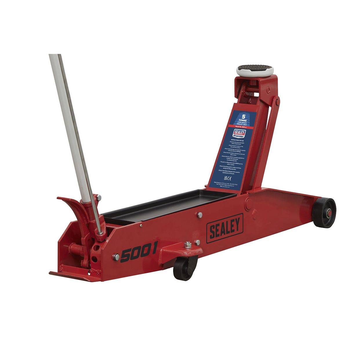 Premier Long Reach Trolley Jack 5 Tonne