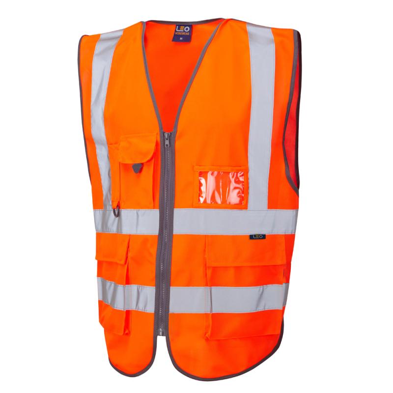 LEO BARNSTAPLE ISO 20471 Cl 2 Superior Railway Waistcoat LEO 