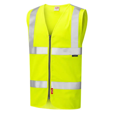 LEO MEETH ISO 20471 Cl 2 LFS Zip Waistcoat EN 14116 LEO 
