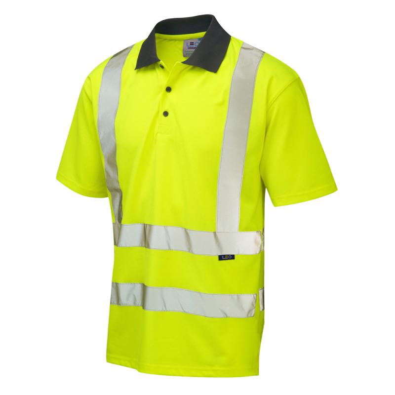 LEO ROCKHAM ISO 20471 Cl 2 Coolviz Polo Shirt (EcoViz) LEO 