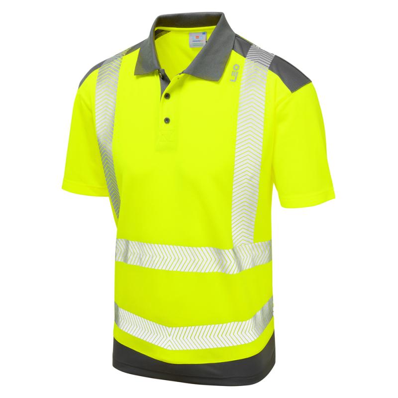 LEO PEPPERCOMBE ISO 20471 Class 2 Dual Colour Coolviz Plus Polo Shirt LEO 