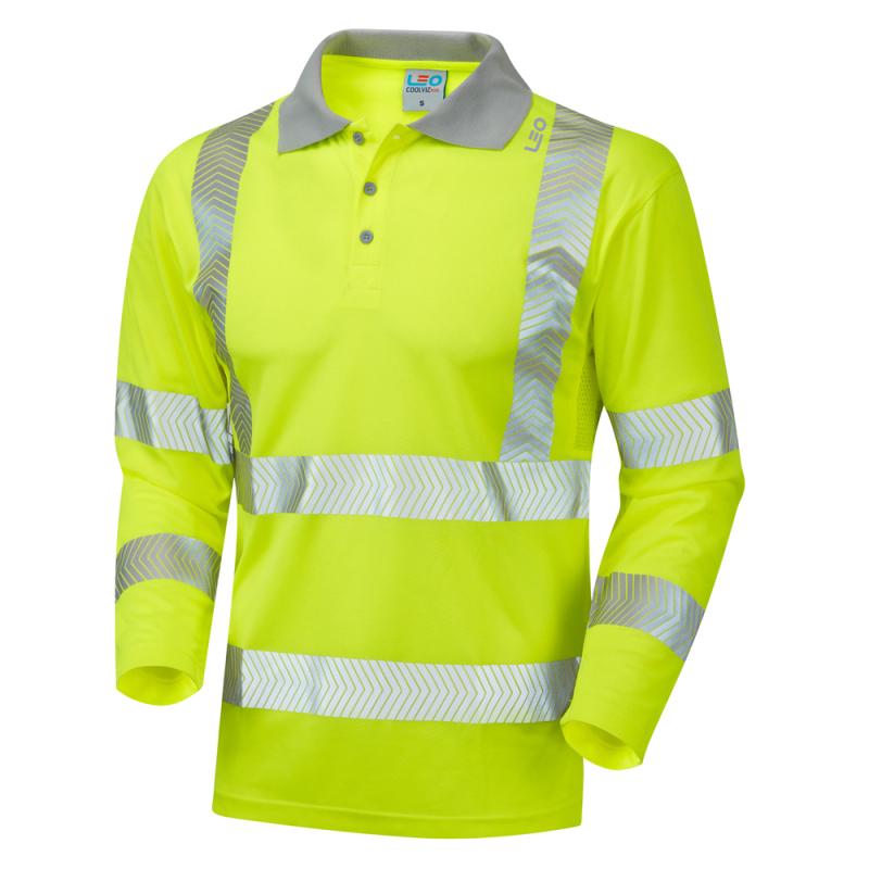 LEO BARRICANE ISO 20471 Cl 3 Coolviz Plus Sleeved Polo Shirt LEO 