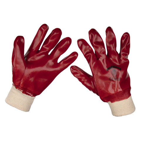 Sealey Worksafe® PVC Knit Wrist Gloves