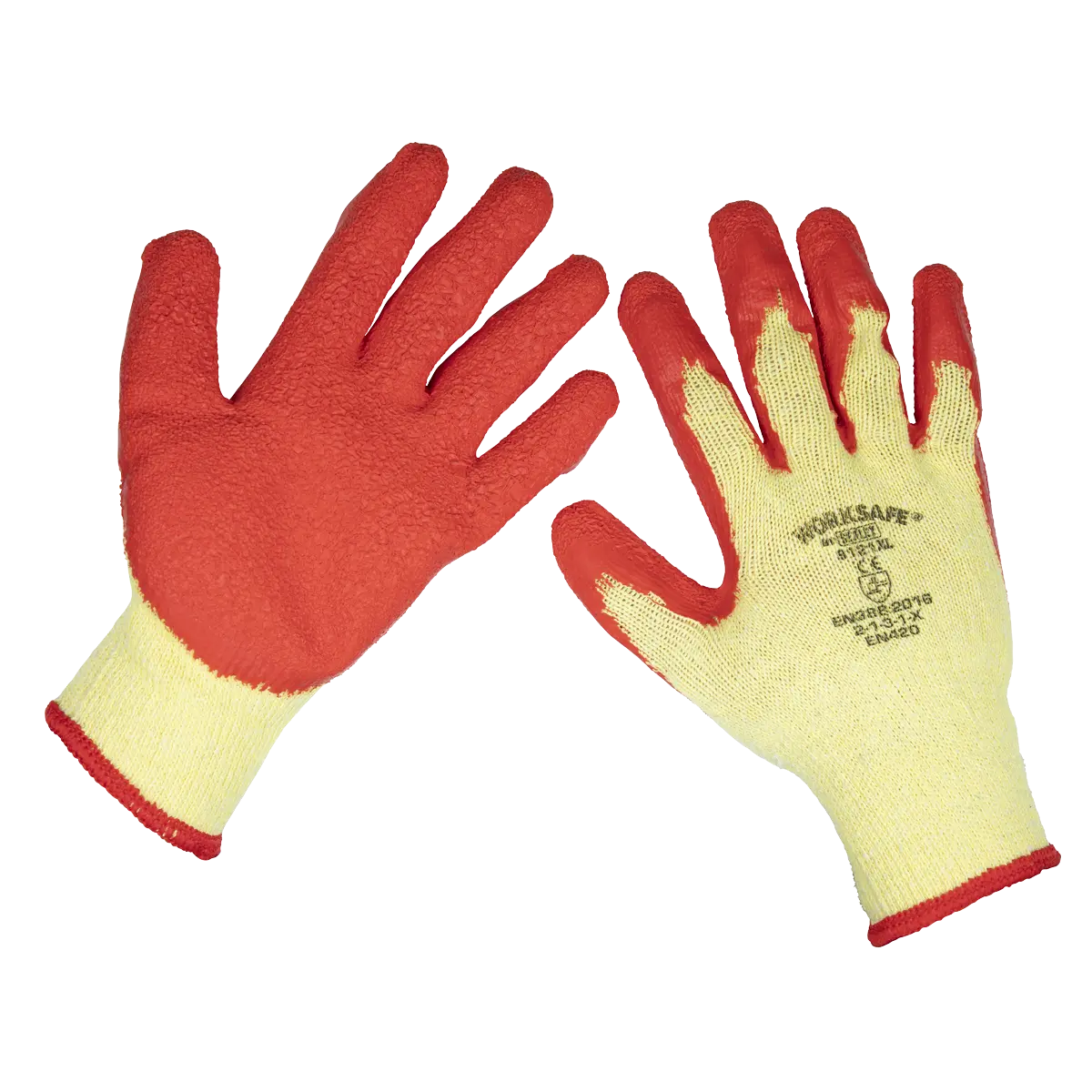 Sealey Worksafe® Super Grip Knitted Gloves with Latex Palm Sealey 