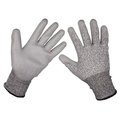 Sealey Worksafe® Anti-Cut PU Gloves (Cut Level C)