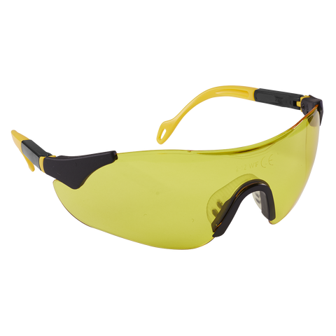 Sealey Worksafe® Sports Style High-Vision Safety Glasses with Adjustable Arms