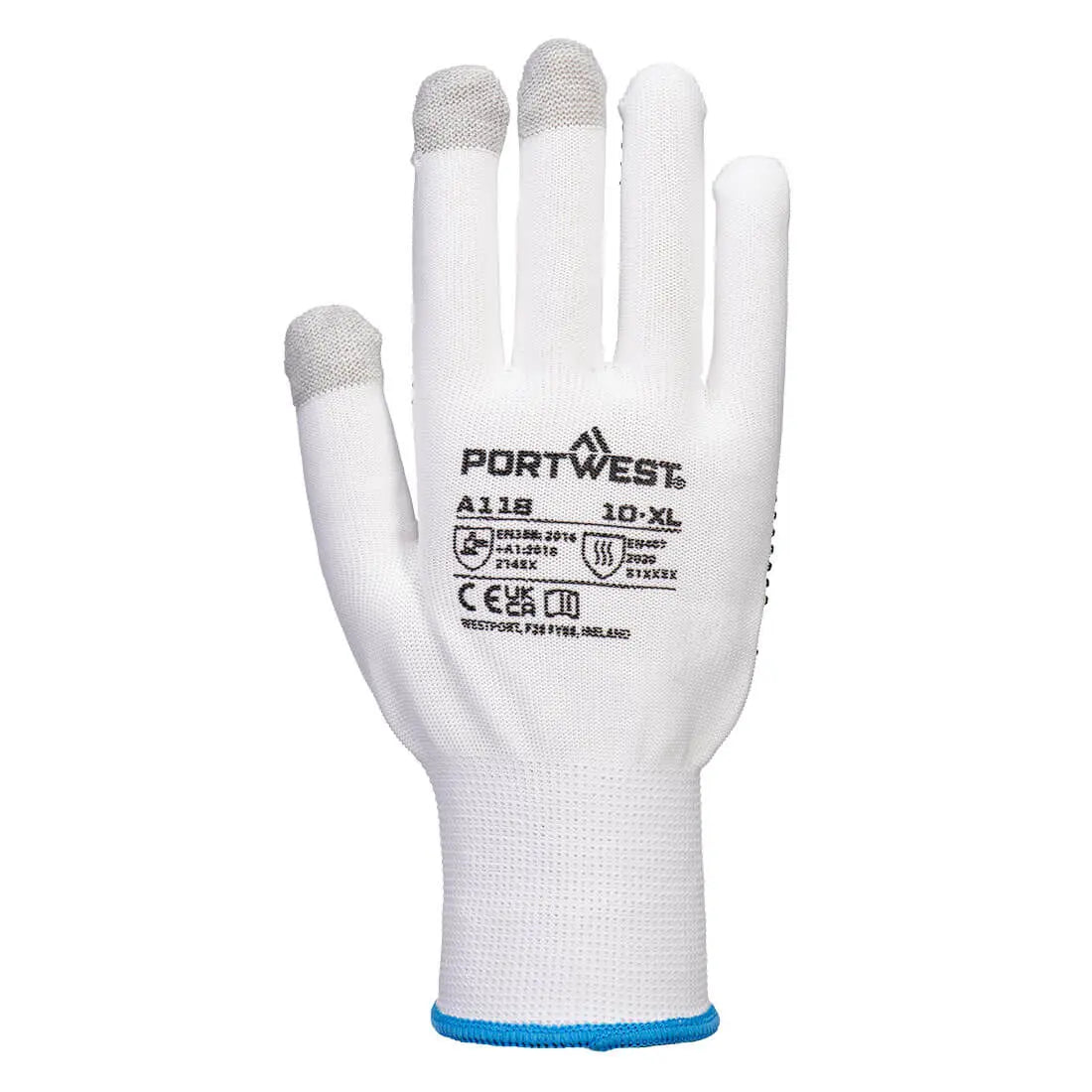 Portwest A118 Grip 13 PVC Dotted Touchscreen Glove - Pack of 12 Portwest 