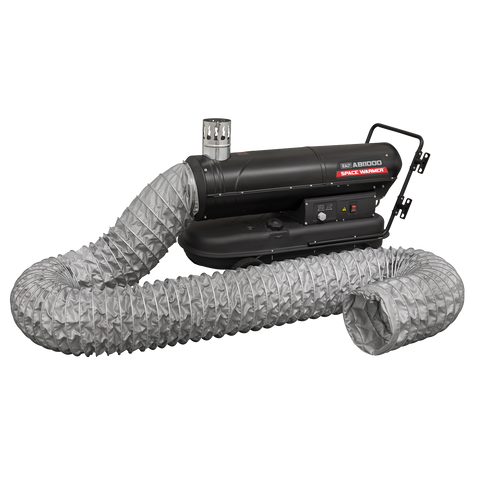 Sealey Space Warmer® Indirect Kerosene/Diesel Heater 102,000Btu/hr with 5M Ducting