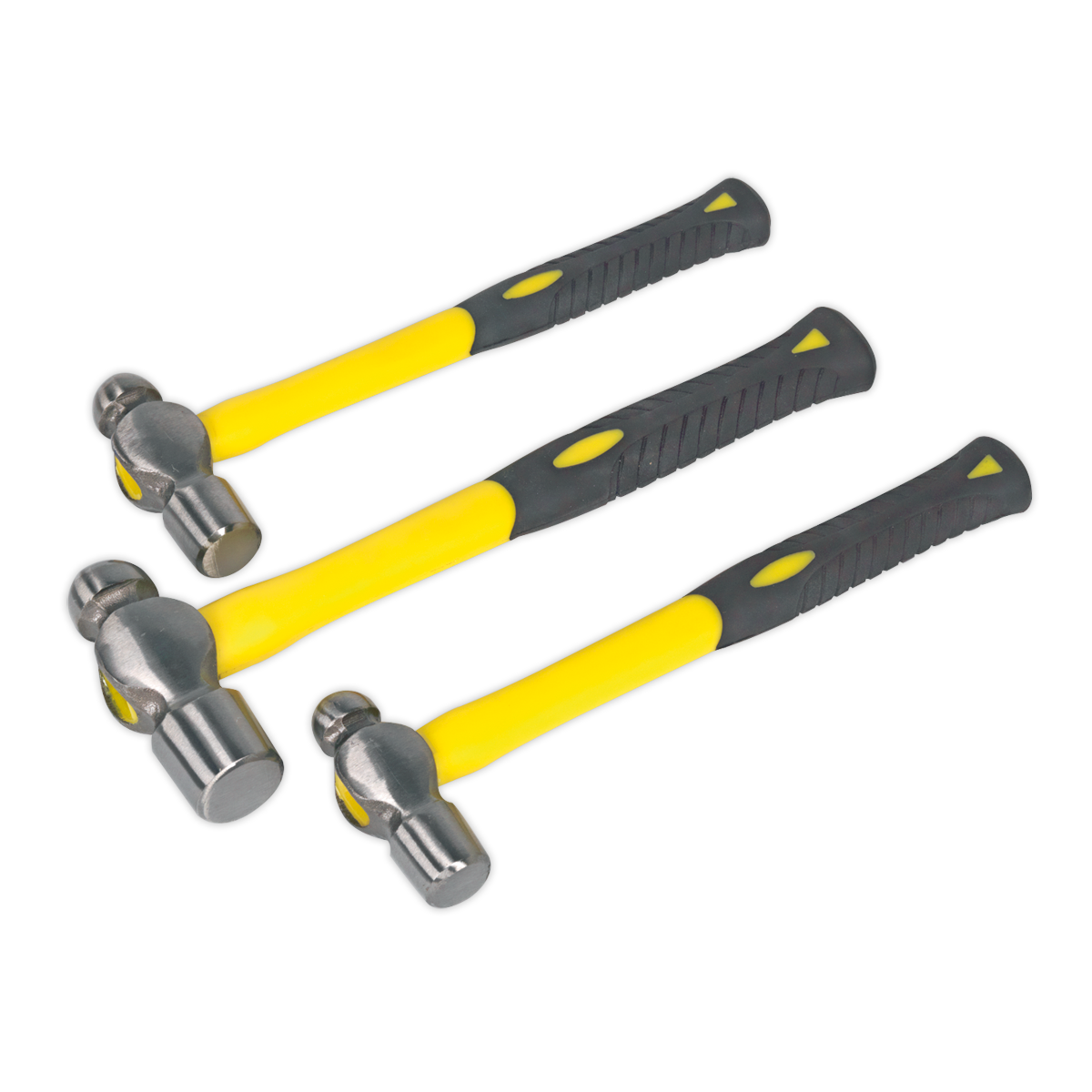 Sealey Premier Ball Pein Hammer Set with Fibreglass Shafts 3pc