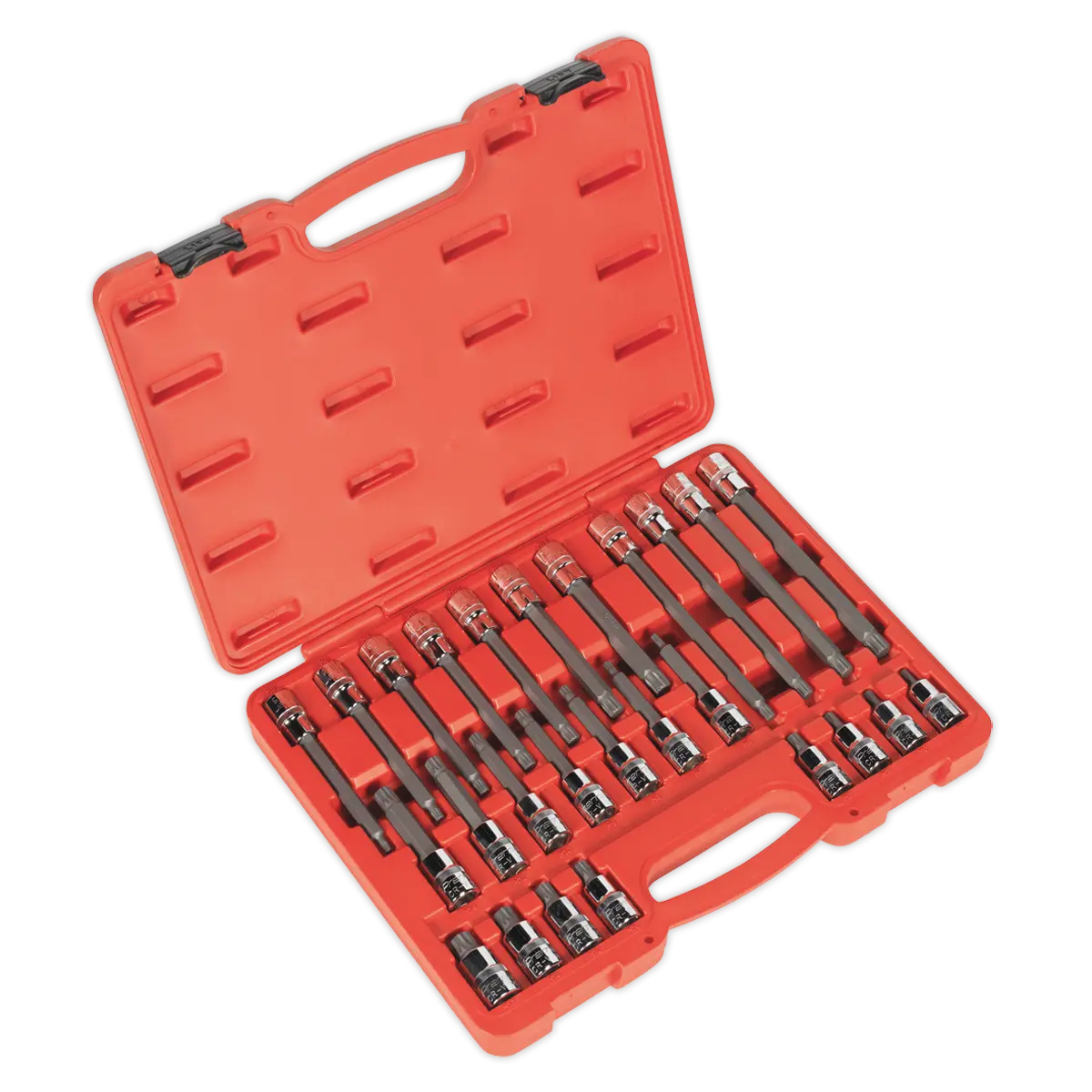 Sealey Premier Spline Socket Bit Set 1/2"Sq Drive 26pc Sealey 