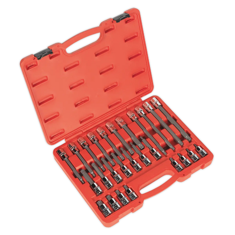 Sealey Premier Spline Socket Bit Set 1/2"Sq Drive 26pc