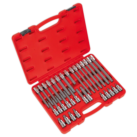 Sealey Premier Ribe Socket Bit Set 1/2"Sq Drive 32pc