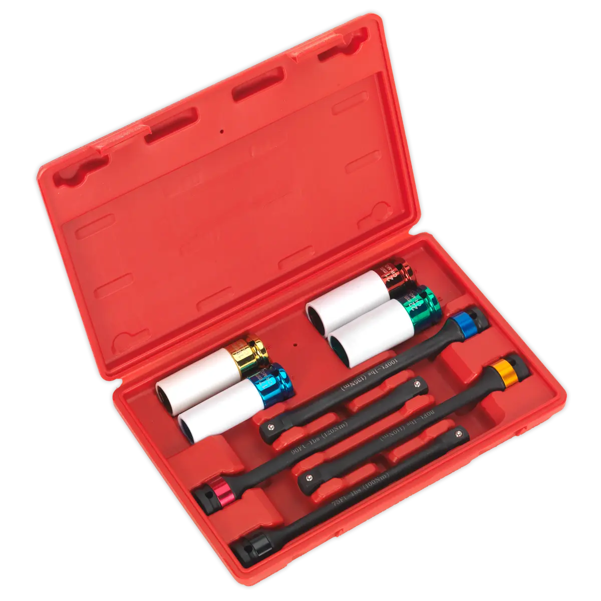 Sealey Torque Stick & Aluminium Wheel Impact Socket Set 1/2"Sq Drive 8pc Sealey 