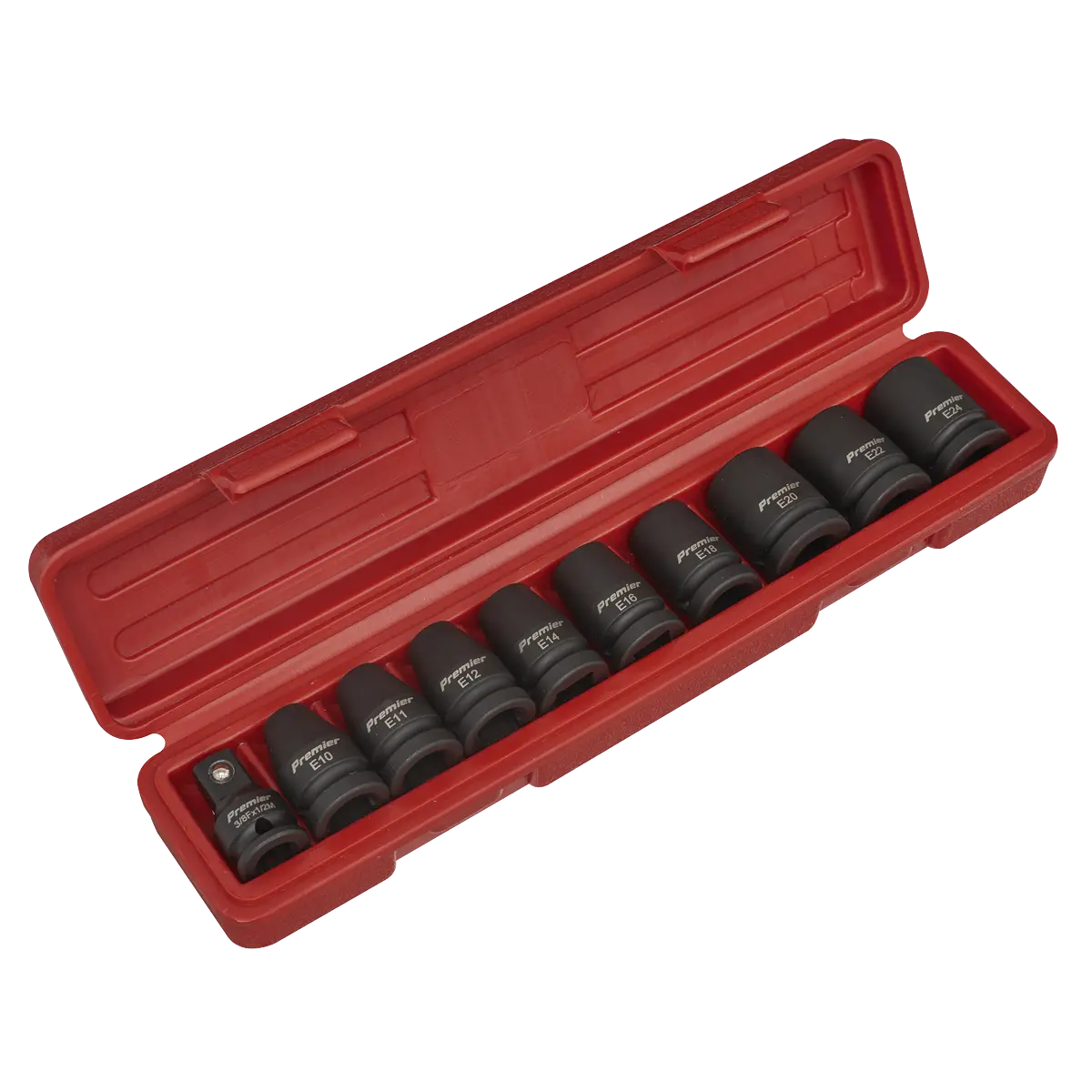 Sealey Premier TRX-Star* Female Impact Socket Set 1/2"Sq Drive 10pc Sealey 