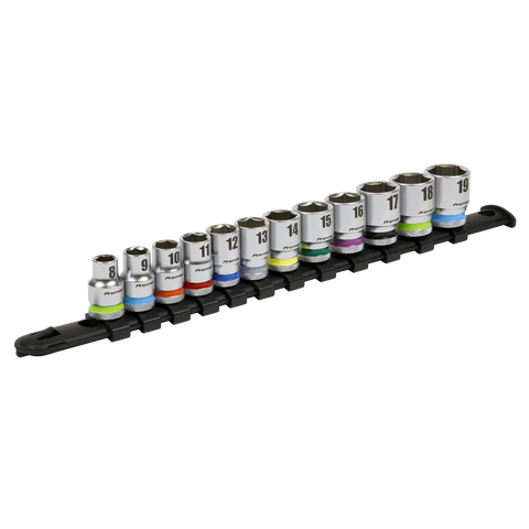 Sealey Premier Platinum Socket Set 3/8"Sq Drive 12pc