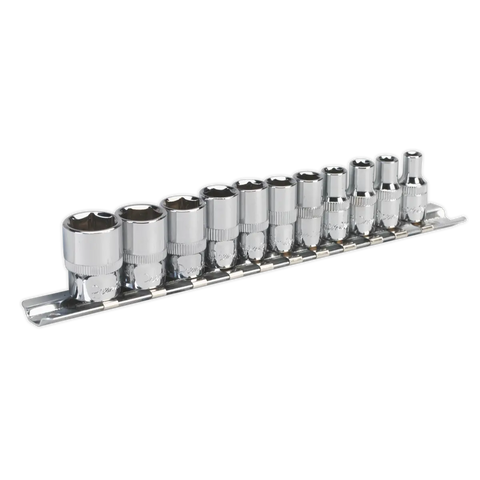 Sealey Premier Imperial Socket Set 1/4"Sq Drive 11pc