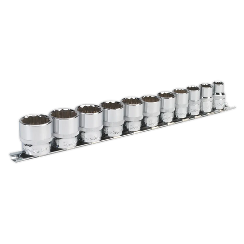 Sealey Premier Imperial Socket Set 3/8"Sq Drive 12-point 11pc