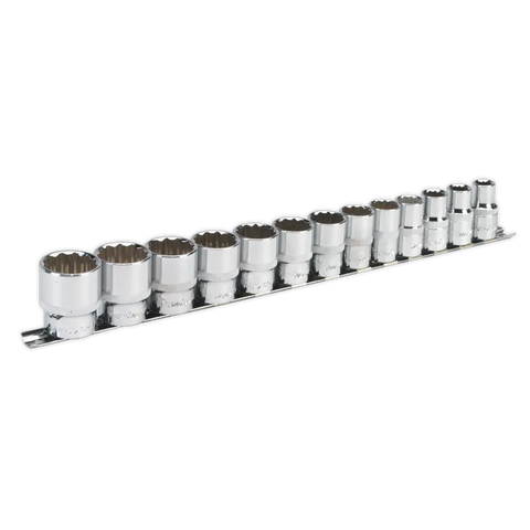 Sealey Premier Imperial Socket Set 1/2"Sq Drive 12-point 13pc