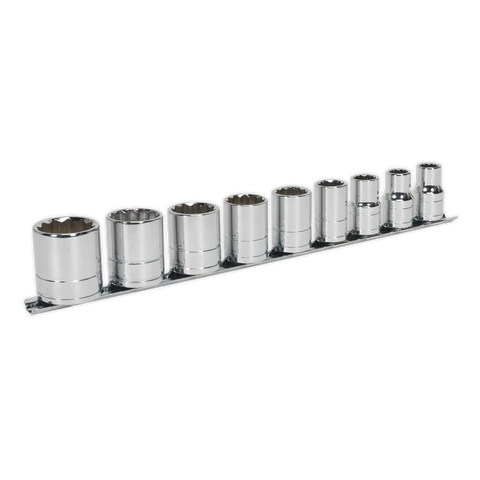 Sealey Premier Whitworth Socket Set 1/2"Sq Drive 9pc