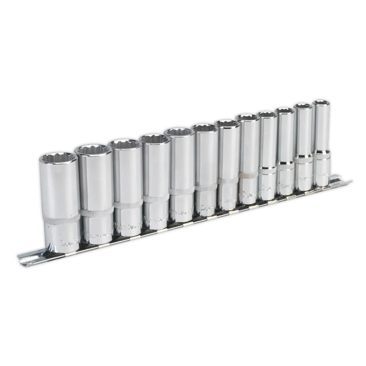 Sealey Premier Deep Socket Set 3/8"Sq Drive 12-point 12pc Sealey 