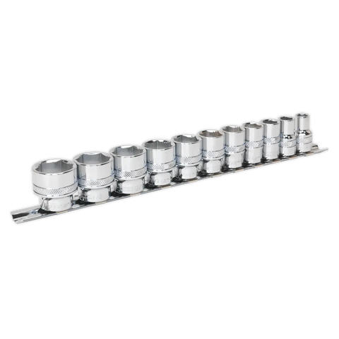Sealey Premier Imperial Lock-On™ Socket Set 3/8"Sq Drive 11pc