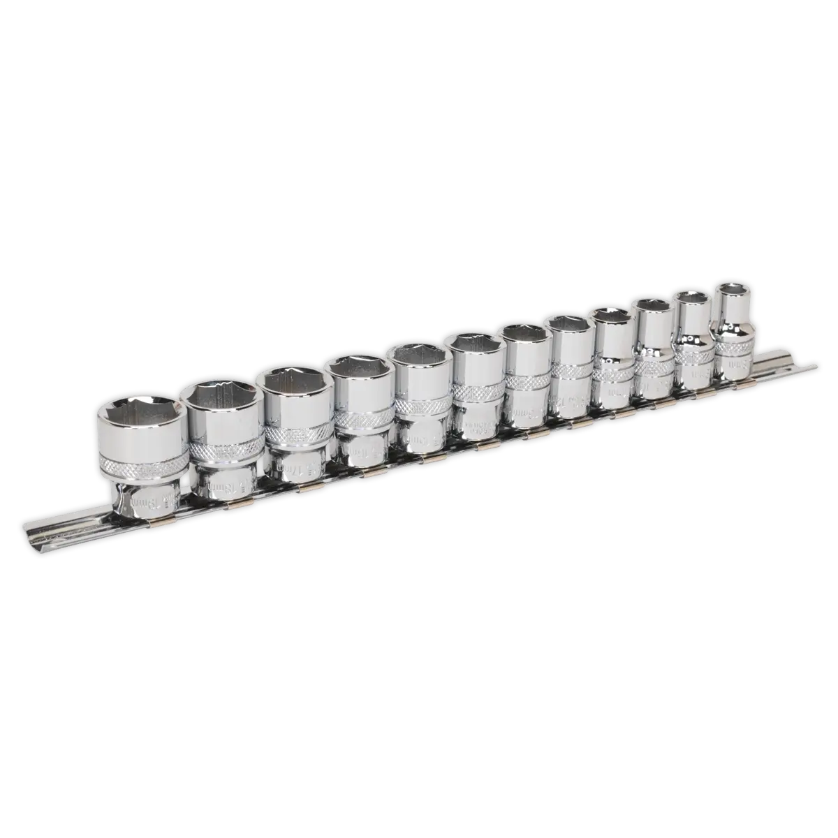 Sealey Premier Black Lock-On™ Socket Set 3/8"Sq Drive 12pc Sealey 