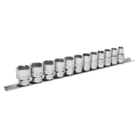 Sealey Premier Black Lock-On™ Socket Set 3/8"Sq Drive 12pc
