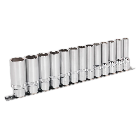 Sealey Premier Deep Lock-On™ Socket Set 1/2"Sq Drive 13pc