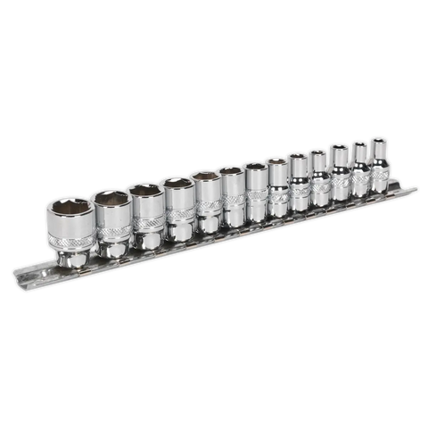Sealey Premier Lock-On™ Socket Set 1/4"Sq Drive 13pc