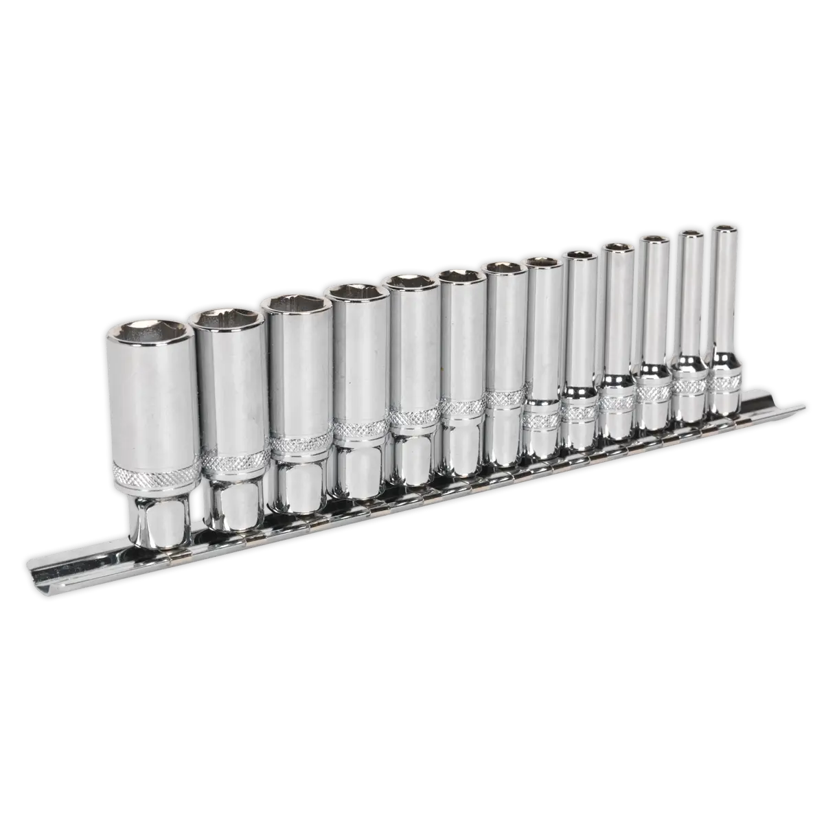Sealey Premier Deep Lock-On™ Socket Set 1/4"Sq Drive 13pc Sealey 