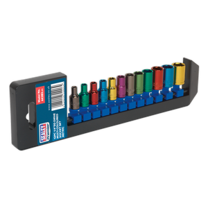 Sealey Premier Multi-Coloured Socket Set 1/4