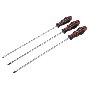 Sealey Premier GripMAX® Extra-Long Screwdriver Set 3pc