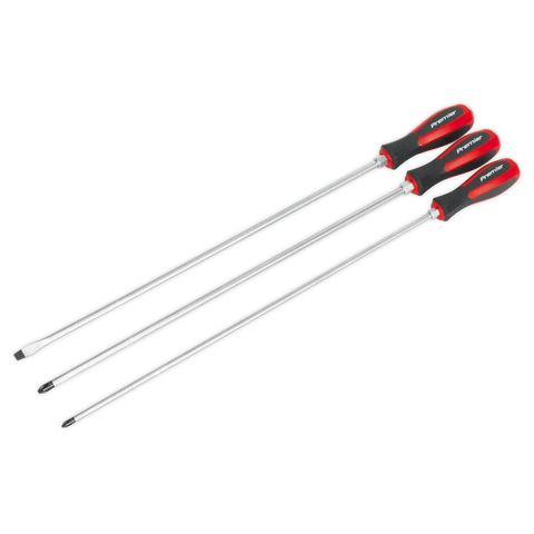 Sealey Premier Extra-Long Hammer-Thru Screwdriver Set 450mm 3pc