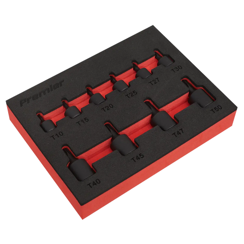 Sealey Premier Low Profile TRX-Star* Impact Socket Bit Set 1/4" & 3/8"Sq Drive 10pc