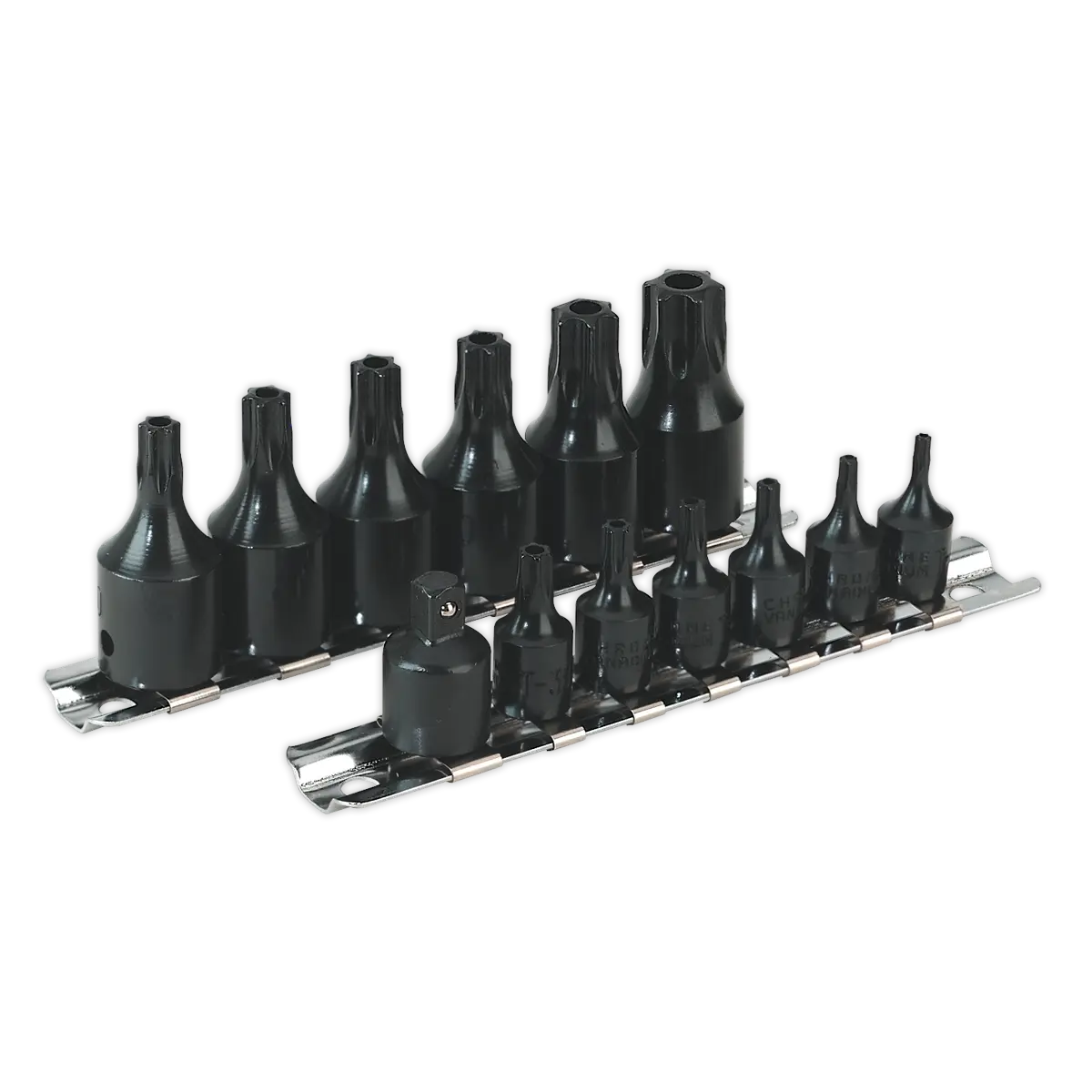 Sealey Premier TRX-Star* Security Socket Bit Set 1/4" & 3/8"Sq Drive 13pc Sealey 