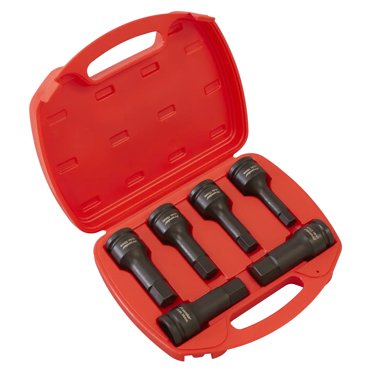 Sealey Premier Hex Impact Socket Bit Set 3/4"Sq Drive 6pc Sealey 