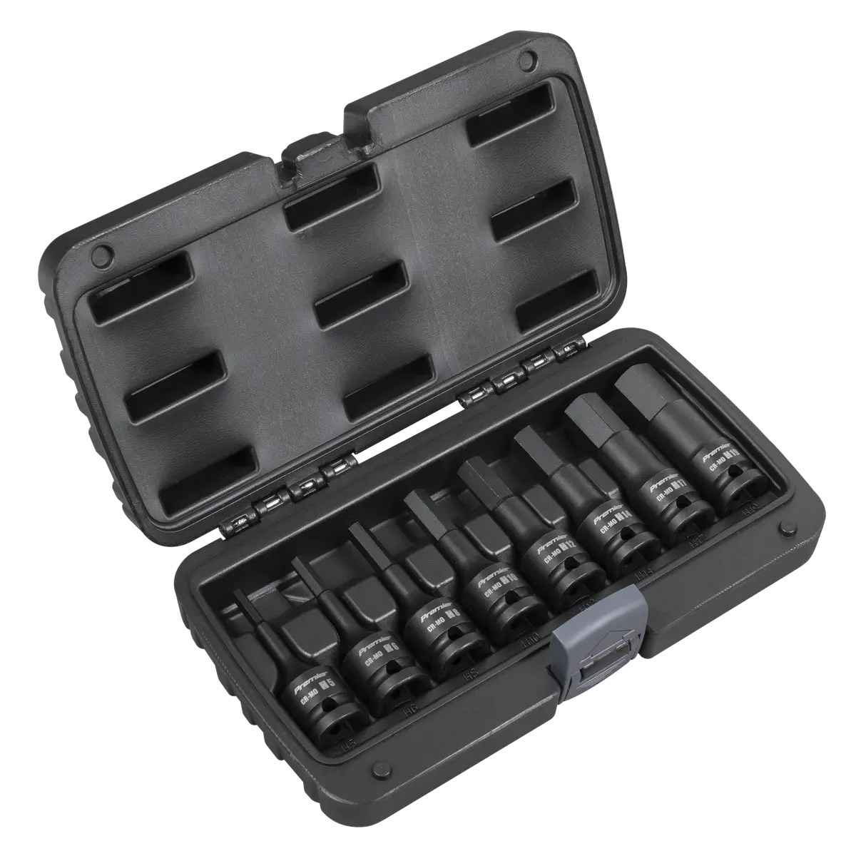 Sealey Premier Hex Impact Socket Bit Set 1/2"Sq Drive 8pc Sealey 