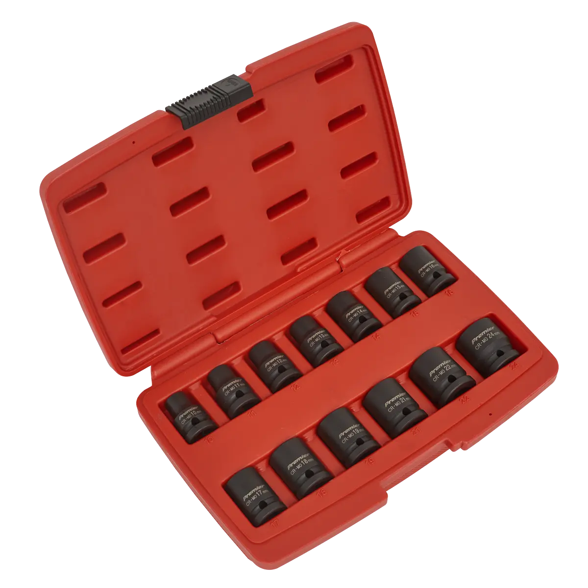 Sealey Premier Impact Socket Set 1/2"Sq Drive 12-point 13pc Sealey 