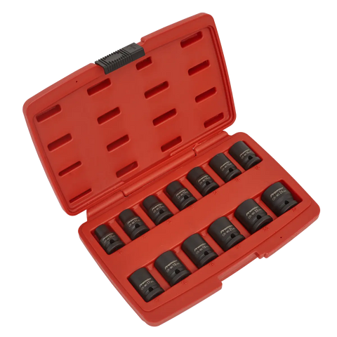 Sealey Premier Impact Socket Set 1/2"Sq Drive 12-point 13pc