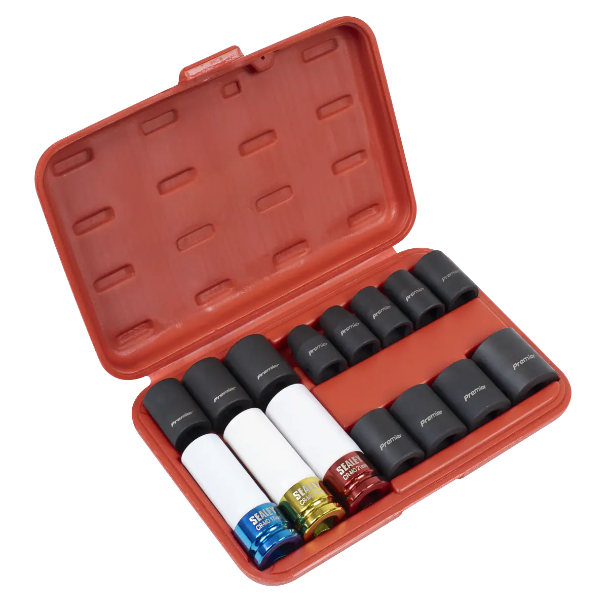 Sealey Premier Impact Socket & Wheel Nut Removal Set 1/2"Sq Drive 15pc Sealey 
